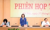 Phiên họp Uỷ ban bầu cử thành phố Hà Nội sáng 27/4