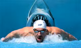 Phelps rất háo hức với cuộc thi bơi kỳ lạ sắp tới. Ảnh: AFP. 
