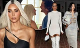 Kim Kardashian mặc bó sát khoe 3 vòng 'nóng mắt'
