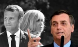 Tổng thống Brazil Jair Bolsonaro (phải) từng chế giễu Tổng thống Pháp Emmanuel Macron và phu nhân trên Facebook. Ảnh: Salon