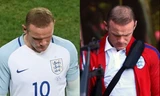 Hình ảnh Wayne Rooney trong (trái) và sau (phải) trận thua trước Iceland.
