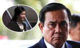 Thủ tướng Thái Lan Prayut Chan-ocha (ảnh lớn) và cựu Thủ tướng Yingluck Shinawatra (ảnh nhỏ).