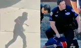 Khoảnh khắc nghi phạm khủng bố New York cầm súng lao xuống đường