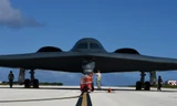Máy bay ném bom B-2 Spirit tại đảo Guam. Ảnh: Không quân Thái Bình Dương của Mỹ