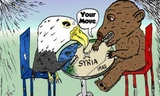 Mỹ khó thể tấn công quân sự quy mô lớn nhằm chống lại chính quyền Syria mà không va chạm với lực lượng Nga. Ảnh: Newsbred