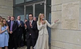 Con gái Tổng thống Mỹ - bà Ivanka Trump tham dự lễ khánh thánh đại sứ quán Mỹ tại Jerusalem. Ảnh: AFP