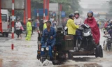 Xe tải, ba gác và máy xúc “đắt hàng” ngày mưa ngập