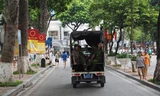 Xe biển xanh không được phép vào phố đi bộ quanh Hồ Gươm