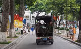 Xe biển xanh không được phép vào phố đi bộ quanh Hồ Gươm