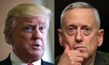 Tổng thống Mỹ Donald Trump (trái) và Bộ trưởng Quốc phòng Mỹ James Mattis (phải).