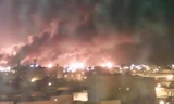 Vụ cháy ở Abqaiq. Ảnh: Twitter