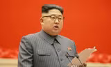 Chủ tịch Kim Jong-un phát biểu trong hội nghị ngày 21/12. Ảnh: Yonhap