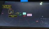 Khoanh vàng là máy bay F-16 của Israel, khoanh xanh là trinh sát cơ Il-20 của Nga và khoanh đỏ là tên lửa phòng không Syria. Ảnh ghi lại sự cố ngày 17/9 do Bộ Quốc phòng Nga công bố.