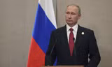 Tổng thống Nga Vladimir Putin tham gia cuộc họp báo hôm nay, 5/9 bên lề Hội nghị thượng đỉnh BRICS ở Trung Quốc. Ảnh: Sputnik