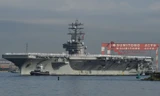Tàu sân bay USS CRonald Reagan. Ảnh: AFP