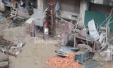 Mục kích hiện trường vụ rơi thang máy xây dựng làm chết người