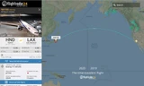 Dữ liệu chuyến bay "xuyên không". Ảnh: Flightradar