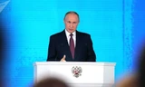 Tổng thống Nga Vladimir Putin công bố Thông điệp Liên bang. Ảnh: Sputnik 