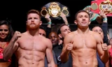 Golovkin (phải) và Alvarez sẽ tái đấu đêm nay 