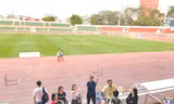 Sân vận động Thống Nhất được kiểm tra kỹ lưỡng trước khi trận đấu diễn ra. Ảnh: NHƯ Ý