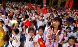 Học sinh một trường tiểu học ở Hà Nội trong ngày khai giảng Ảnh: Nhật Minh