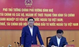 Phó Thủ tướng Vương Đình Huệ phát biểu tại cuộc làm việc (ảnh T.C)