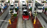 Cận cảnh trạm thu phí Pháp Vân-Cầu Giẽ hoạt động trở lại sau gần 2 tháng nghỉ vì dịch