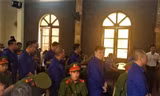 Các bị cáo tại tòa.