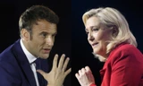 Tổng thống Pháp Emmanuel Macron và bà Marine Le Pen. (Ảnh: WSJ)