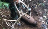 Phát hiện quả bom 115kg còn nguyên ngòi nổ ở Trà Vinh