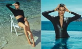 'Siêu mẫu đắt giá nhất thế giới' khoe body thon nuột hoàn hảo với áo tắm