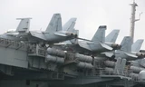 Tàu sân bay USS Theodore Roosevelt (CVN-71) đã neo đậu tại vịnh Đà Nẵng. Ảnh: Nguyễn Thành