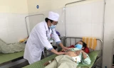Hiện bệnh nhân đang điều trị tại khoa Nhiệt đới của bệnh viện Đa khoa Quảng Ngãi. Ảnh: N.N