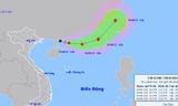 Dự báo đường đi và vùng ảnh hưởng của áp thấp nhiệt đới mới hình thành trên Biển Đông. Nguồn: Trung tâm Dự báo Khí tượng Thủy văn Quốc gia.