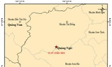 Tâm chấn trận động đất xảy ra trưa nay ở Quảng Ngãi. Nguồn: Trung tâm Báo tin động đất và cảnh báo sóng thần cung cấp.