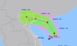 Áp thấp mạnh lên thành bão số 2, hướng về đất liền Việt Nam