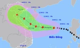 Dự báo mới nhất về đường đi của bão Côn Sơn.