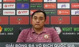 HLV Nguyễn Đức Thắng: 'Tôi chẳng đánh giá đâu, chán rồi, tôi không muốn nói nữa, xin hết'