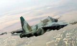 Một chiến đấu cơ Su-25 của Ukraine.