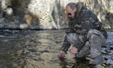 Tổng thống Vladimir Putin trong chuyến thám hiểm Khu bảo tồn Sinh quyển Ubsunur Hollow tháng 10/2010.