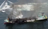 Tàu Shoko Maru bốc cháy dữ dội sáng nay, 29/5