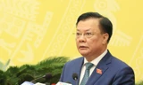 Toàn cảnh kỳ họp thứ 12, HĐND TP. Hà Nội sáng ngày 3/7.