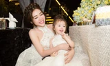 Con gái Elly Trần mặc váy đôi giống mẹ trong tiệc sinh nhật