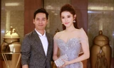 Á hậu Huyền My khoe vai trần gợi cảm bên MC Phan Anh