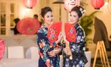 Ngọc Hân, Tú Anh thích thú tạo dáng với trang phục kimono