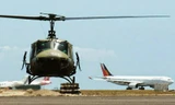 Một chiếc trực thăng UH-1D của Không quân Philippines tại căn cứ không quân Mactan Benito Ebuen ở thành phố Cebu.