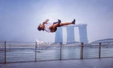 Trọng Hiếu nhào lộn tại Marina Bay (Singapore) 