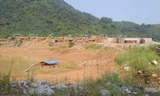 Hiện trường khu vực khai thác khoáng sản Ảnh: Đ.H 