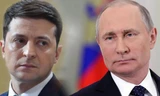 Tổng thống Ukraine Zelensky (trái) đã vài lần điện đàm với ông Putin, nhưng chưa từng gặp nhau trực tiếp ảnh: UNIAN 