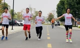 Các thành viên HPR chạy khai xuân. Ảnh: CTV 